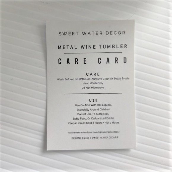 NWOT - Sweet Water Decor Because Life Wine Tumbler - Picture 7 of 7